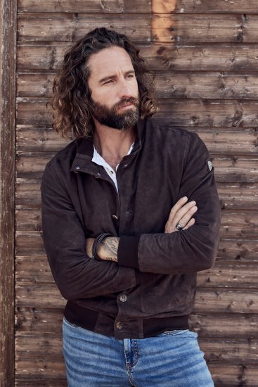 JP1880 Leather Jacket Goat Suede Espresso Brown - Jackor - Stora jackor - 2XL-12XL