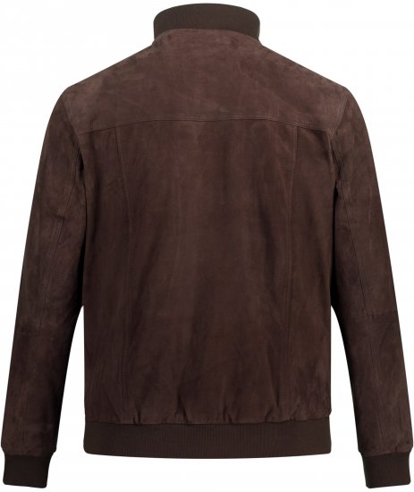 JP1880 Leather Jacket Goat Suede Espresso Brown - Jackor - Stora jackor - 2XL-12XL