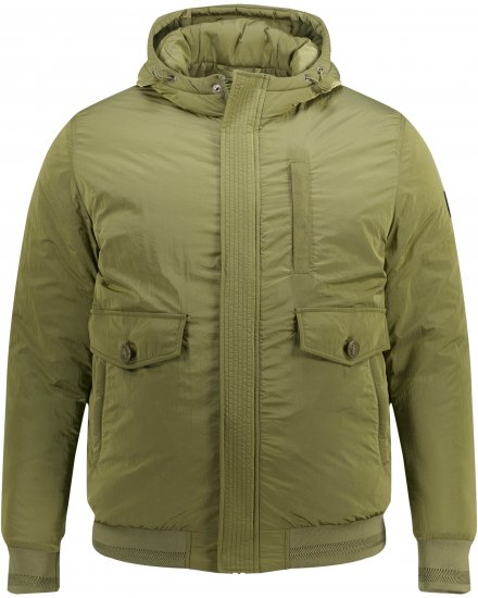 STHUGE Bomber Jacket With Hood Green - Jackor - Stora jackor - 2XL-12XL