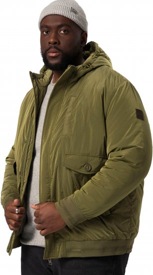 STHUGE Bomber Jacket With Hood Green - Jackor - Stora jackor - 2XL-12XL