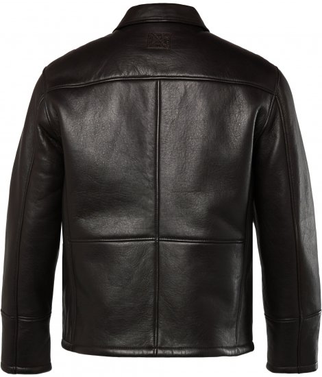 JP1880 Leather Jacket Soft Lamb Nappa Dark Brown - Jackor - Stora jackor - 2XL-12XL