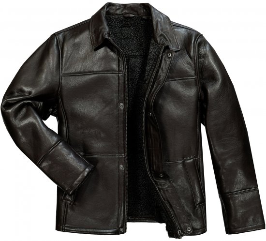 JP1880 Leather Jacket Soft Lamb Nappa Dark Brown - Jackor - Stora jackor - 2XL-12XL