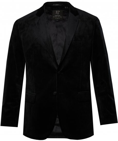 JP1880 Jacket Velvet Business Smoking Black - Kostymer och kavajer - Kostymer i stora storlekar