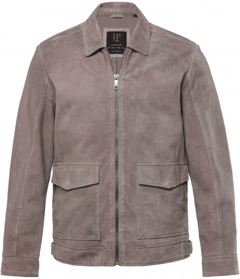 JP1880 Leather Jacket Lamskin Suede Grey - Jackor - Stora jackor - 2XL-12XL