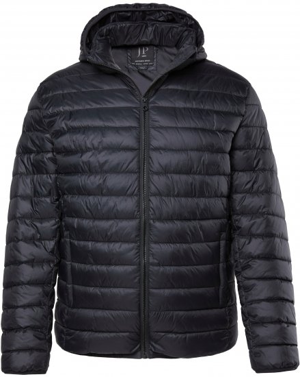 JAY-PI Lightly Quilted Jacket with a Hoodie Black - Jackor - Stora jackor - 2XL-12XL