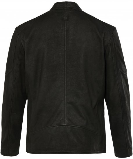 STHUGE Leather Biker Jacket Lamb Nappa Leather Black - Jackor - Stora jackor - 2XL-12XL