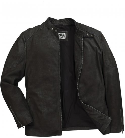 STHUGE Leather Biker Jacket Lamb Nappa Leather Black - Jackor - Stora jackor - 2XL-12XL