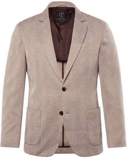 JP1880 Jacket Business Checked Beige - Jackor - Stora jackor - 2XL-12XL