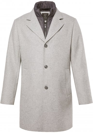 JP1880 Wool Blend Coat with Nylon Insert Grey - Jackor - Stora jackor - 2XL-12XL