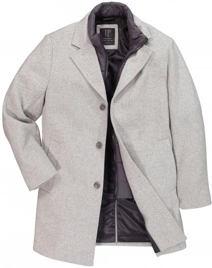 JP1880 Wool Blend Coat with Nylon Insert Grey - Jackor - Stora jackor - 2XL-12XL