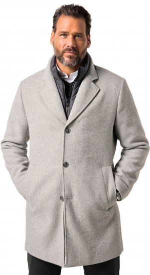JP1880 Wool Blend Coat with Nylon Insert Grey - Jackor - Stora jackor - 2XL-12XL