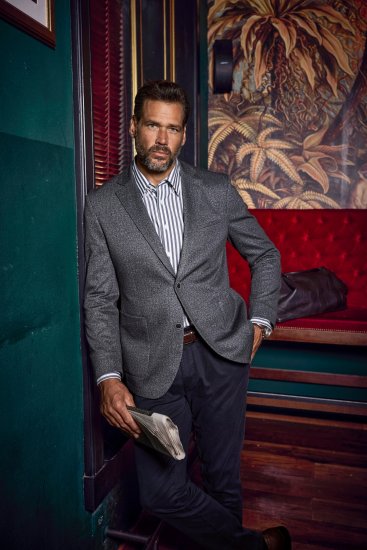 JP1880 Jacket Business Donegal Graphite Grey - Jackor - Stora jackor - 2XL-12XL