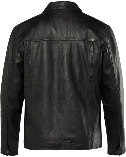JP1880 Leather Jacket Finest Lamb Nappa Black - Jackor - Stora jackor - 2XL-12XL