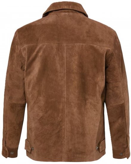 JP1880 Leather Jacket Genuine Cowhide Brown - Jackor - Stora jackor - 2XL-12XL
