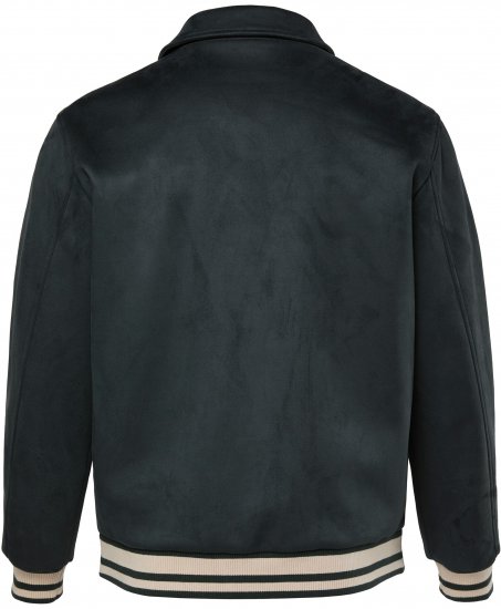 JP1880 Blouson Velour with Chest Embroidery Dark Green - Jackor - Stora jackor - 2XL-12XL