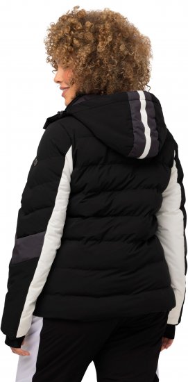 Ulla Popken HYPRAR Chevron Stripe Triple Function Quilted Fully Lined Ski Jacket Black - Jackor - 