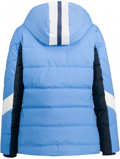 Ulla Popken HYPRAR Chevron Stripe Triple Function Quilted Fully Lined Ski Jacket Pastel Petrol - Jackor - 