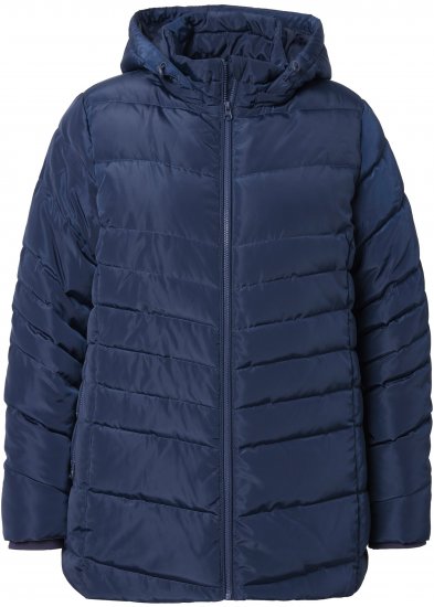 Ulla Popken Quilted Water Repellent Jacket Navy Blue - Jackor & Kappor - 