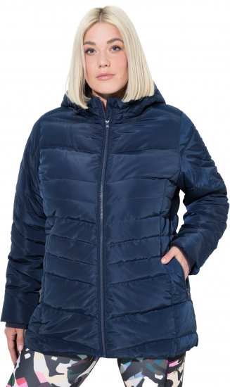 Ulla Popken Quilted Water Repellent Jacket Navy Blue - Jackor & Kappor - 