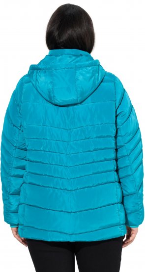 Ulla Popken Quilted Water Repellent Jacket Turquoise - Jackor - 
