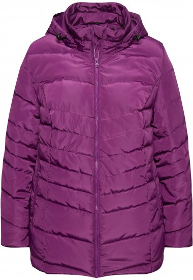 Ulla Popken Quilted Water Repellent Jacket Dark Purple - Jackor - 