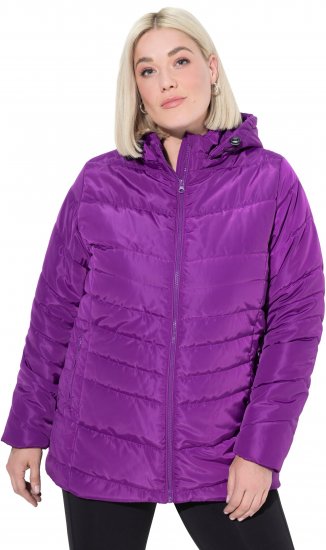 Ulla Popken Quilted Water Repellent Jacket Dark Purple - Jackor - 
