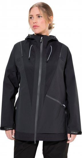 Ulla Popken Functional Reflective Waterproof Jacket Black - Jackor - 