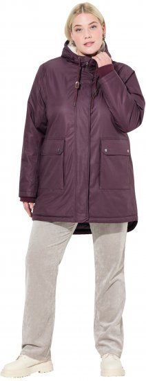 Ulla Popken HYPRAR Fleece Lined Jacket Dark Ruby - Jackor - 