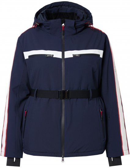 Ulla Popken Triple Function Racing Stripe Jacket Navy - Jackor - 