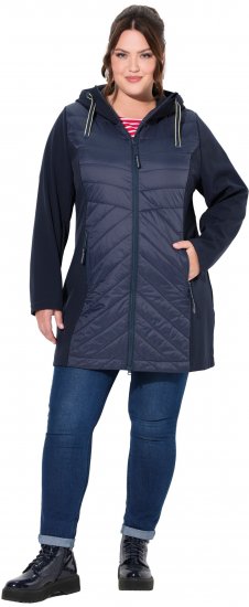 Ulla Popken HYPRAR Softshell Long Cut Jacket Navy - Jackor - 