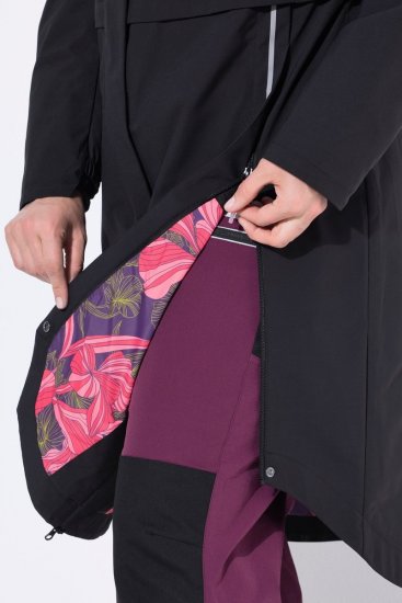 Ulla Popken Extra Long Functional Coat Black - Jackor - Damjackor i stora storlekar