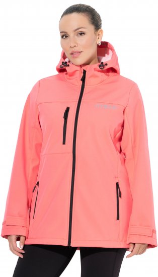 Ulla Popken HYPRAR Softshell Fleece Lined Jacket Coral - Jackor - 
