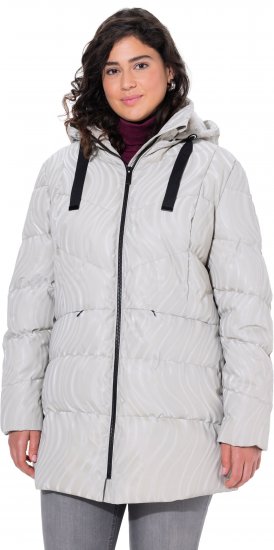 Ulla Popken HYPRAR Wave Quilted Water-Repellent Jacket Off-White - Jackor - 