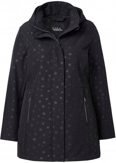 Ulla Popken HYPRAR Star Print Softshell Jacket Black - Jackor - 