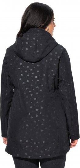 Ulla Popken HYPRAR Star Print Softshell Jacket Black - Jackor - 