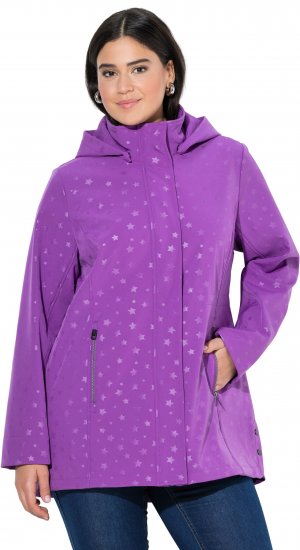 Ulla Popken HYPRAR Star Print Softshell Jacket Purple - Jackor - 