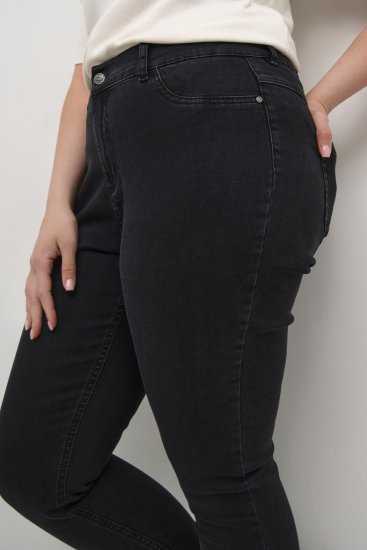Kaffe Curve Laurina Jeans Sliten Svart Denim - Jeans & Byxor i Stora Storlekar – Plus Size - 