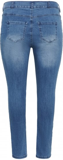 Kaffe Curve Laurina Jeans Sliten Blå Denim - Jeans & Byxor i Stora Storlekar – Plus Size - 