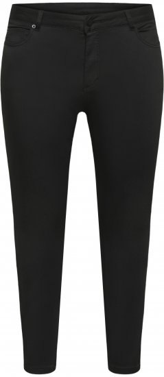 Kaffe Curve Dina Slim jeans i cropped-längd Svart - Jeans & Byxor i Stora Storlekar – Plus Size - 