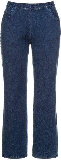Ulla Popken Wide Leg Elastic Waist Mary Fit Marlene Stretch Jeans Denim Blue - Jeans & Byxor i Stora Storlekar – Plus Size - 