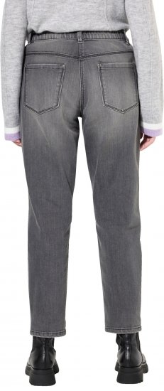 Ulla Popken Distressed Stretch Fit Boyfriend Jeans Dark Denim Blue - Jeans & Byxor i Stora Storlekar – Plus Size - 