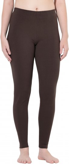 Ulla Popken Basic Stretch Knit Ankle Length Leggings Pine Brown - Jeans & Byxor i Stora Storlekar – Plus Size - 