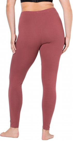 Ulla Popken Basic Stretch Knit Ankle Length Leggings Brick Red - Jeans & Byxor i Stora Storlekar – Plus Size - 