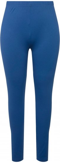 Ulla Popken Basic Stretch Knit Ankle Length Leggings Grey Blue - Jeans & Byxor i Stora Storlekar – Plus Size - 
