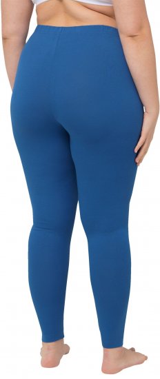 Ulla Popken Basic Stretch Knit Ankle Length Leggings Grey Blue - Jeans & Byxor i Stora Storlekar – Plus Size - 