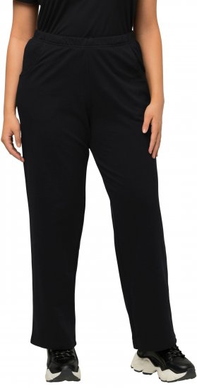 Ulla Popken Pull On Knit Straight Leg Pocket Pants Black - DAMKLÄDER 40-66 - 