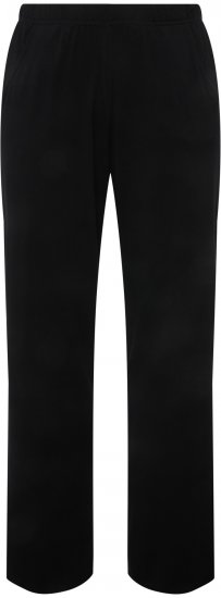 Ulla Popken Bootcut Elastic Waist Cotton French Terry Sport Pants Black - Jeans & Byxor i Stora Storlekar – Plus Size - 
