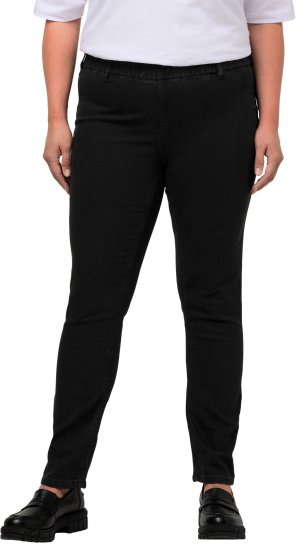 Ulla Popken Denim Look All Elastic Pocket Sienna Jeggings Black - Jeans & Byxor i Stora Storlekar – Plus Size - 