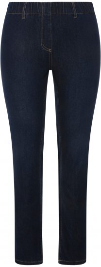 Ulla Popken Denim Look All Elastic Pocket Sienna Jeggings Dark Blue Denim - Jeans & Byxor i Stora Storlekar – Plus Size - 