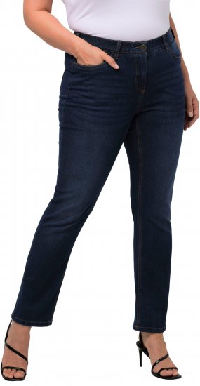 Ulla Popken Sammy Fit Slim Leg Stretch Jeans Blue Denim - Jeans & Byxor i Stora Storlekar – Plus Size - 